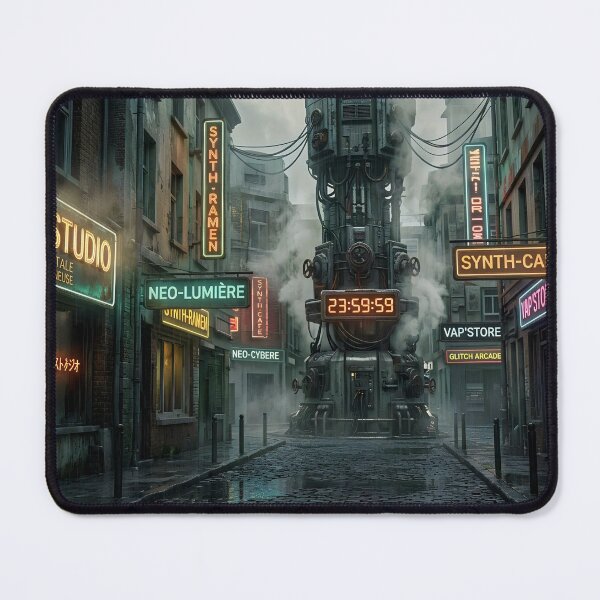 Item preview, Cyberpunk Megalopolis Alley - Neon and Retro Future Atmosphere designed and sold by Kek-Ina.