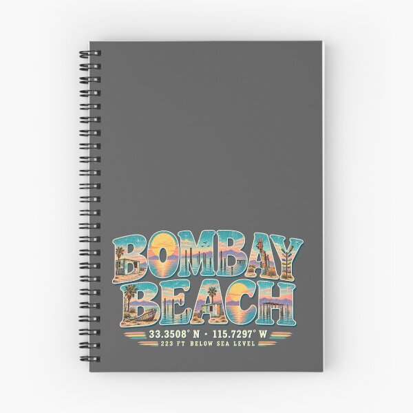 Item preview, Vintage Bombay Beach California Coordinates Salton Sea Art designed and sold by SimplyJasper.