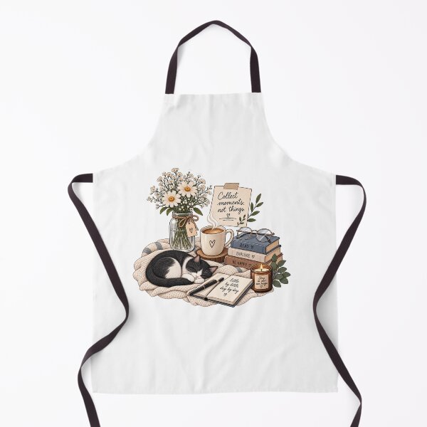 Item preview, Collect Moments Not Things Cozy Book Coffee Cat Lover designed and sold by MUSA'S.
