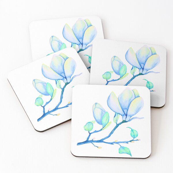 Item preview, Blue Magnolia Blossom Branch: Watercolour Botanical Art designed and sold by ArithraStudio.