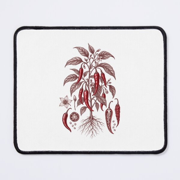 Item preview, Red Chili Pepper Botanical Illustration designed and sold by ChiliWild.