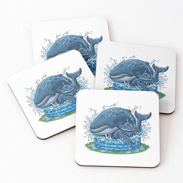 Item preview, Whale Squeezed in Tiny Kiddie Pool designed and sold by YNAMREG.