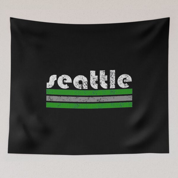 Item preview, Seattle Retro Stripes City Name designed and sold by DonaldDye64831.