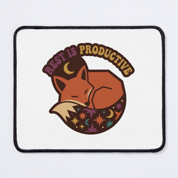Item preview, Sleeping Fox Moon and Stars Retro Design designed and sold by AliveStyle.