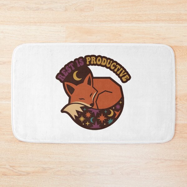 Item preview, Sleeping Fox Moon and Stars Retro Design designed and sold by AliveStyle.