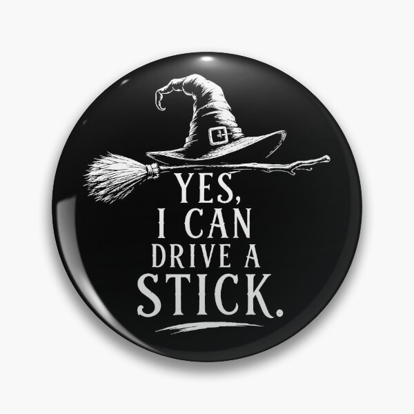 Item preview, Yes I Can Drive A Stick Funny Witch Broom Retro Halloween designed and sold by Kladhadredo.