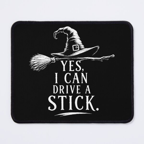 Item preview, Yes I Can Drive A Stick Funny Witch Broom Retro Halloween designed and sold by Kladhadredo.