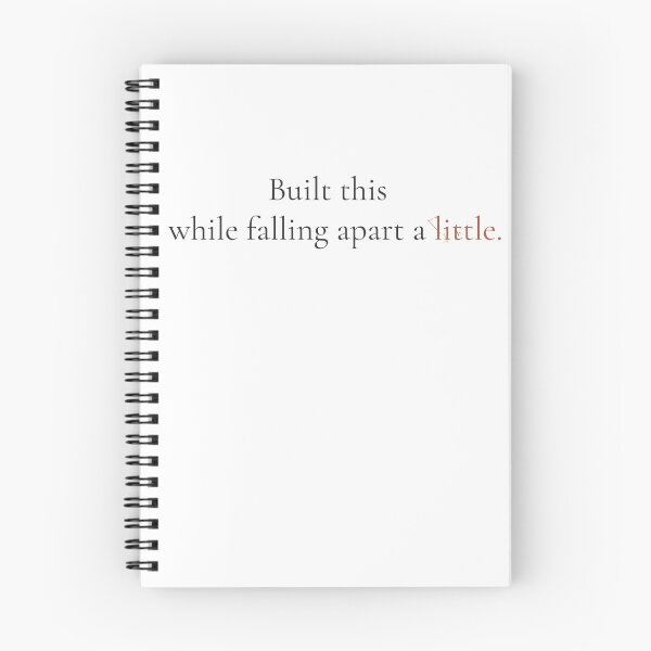 Item preview, Built This While Falling Apart A Little - Minimalist Honest Quote Shirt designed and sold by DaysLoading.