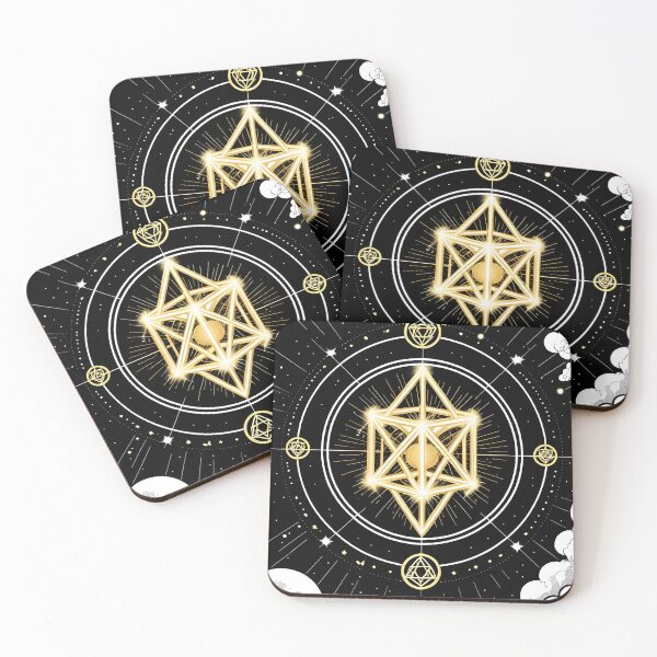 Item preview, Cosmic Sacred Geometry Gold Art designed and sold by ameetlumiere.