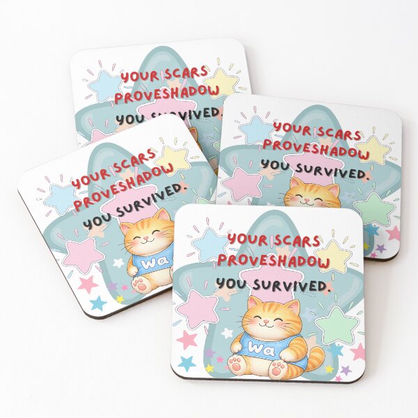 Item preview, Pain Is Not the End – Cute Kawaii Survivor Cat designed and sold by Wawa5656.