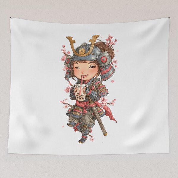 Item preview,  cute chibi samurai designed and sold by cutemakerotart.