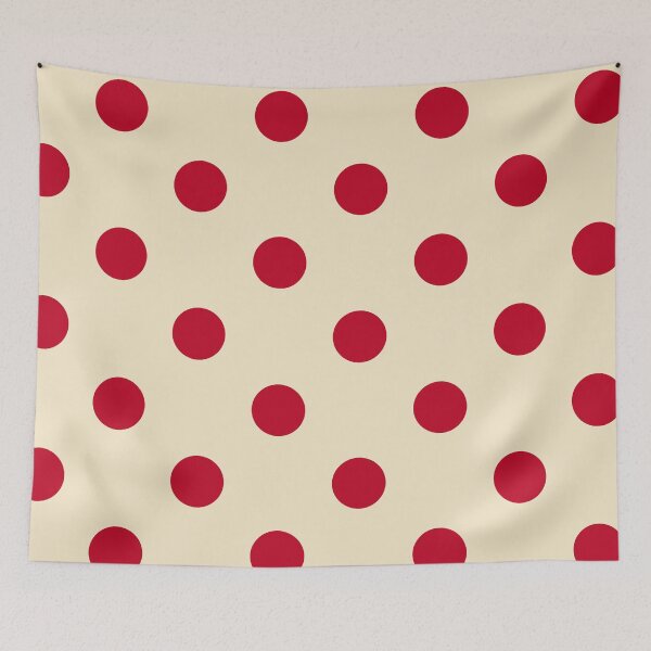 Item preview, Almond cream and red dots designed and sold by Nolan6.