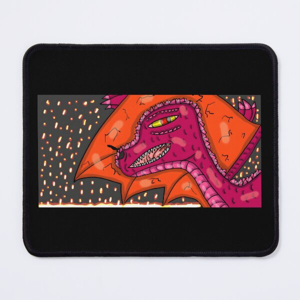 Item preview, Fierce Pink Dragon with Fiery Background designed and sold by Fibi-studio.