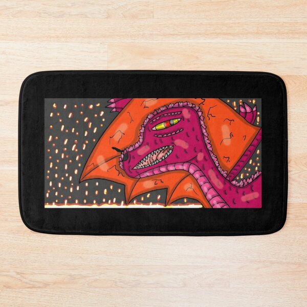 Item preview, Fierce Pink Dragon with Fiery Background designed and sold by Fibi-studio.