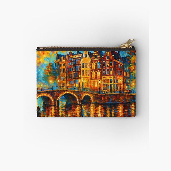 Item preview, Amsterdam bu night painting, the Netherlands – A Beautiful place in Europe. designed and sold by GalleryKauffeld.
