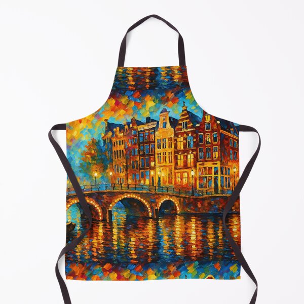 Item preview, Amsterdam bu night painting, the Netherlands – A Beautiful place in Europe. designed and sold by GalleryKauffeld.