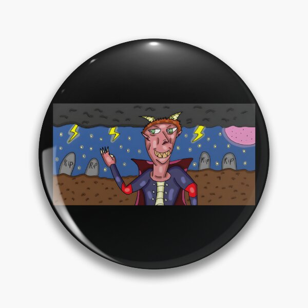 Item preview, Cartoon Demon with Gravestones and Lightning designed and sold by Fibi-studio.