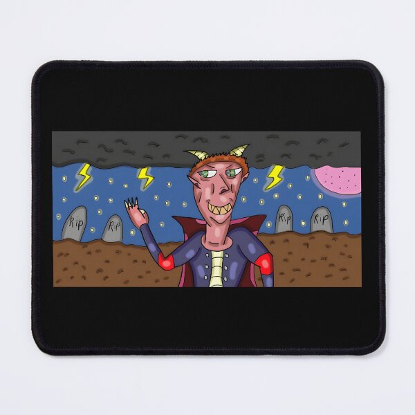 Item preview, Cartoon Demon with Gravestones and Lightning designed and sold by Fibi-studio.
