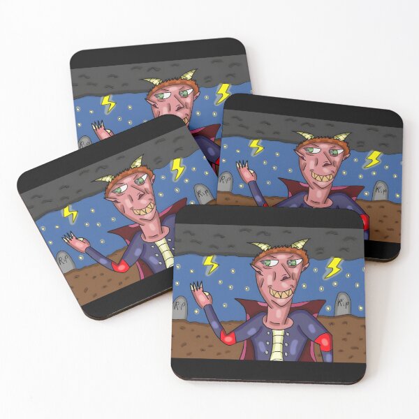 Item preview, Cartoon Demon with Gravestones and Lightning designed and sold by Fibi-studio.