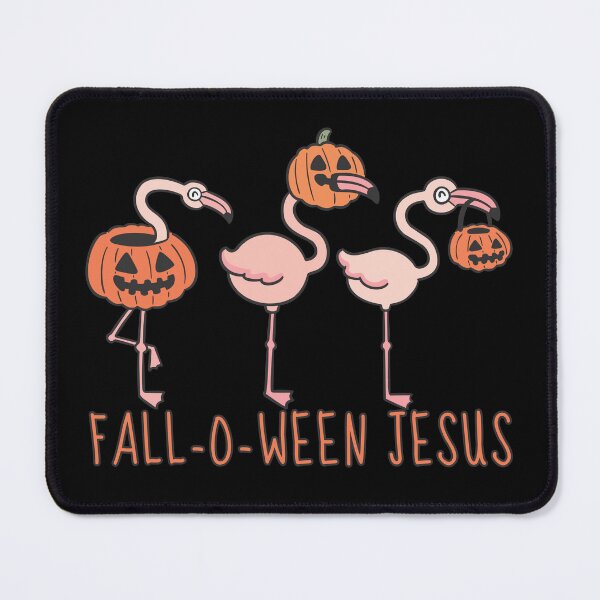Item preview, Halloween Jack o lantern Flamingos Fall o ween Jesus Spooky Season designed and sold by Forevermore.