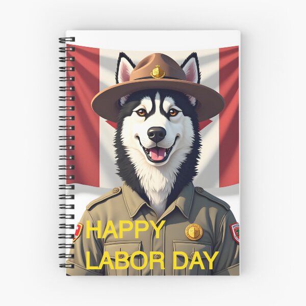 Item preview, HAPPY LABOR DAY SIBERIAN HUSKY RANGER CANADA FLAG designed and sold by PawsStudioAU.