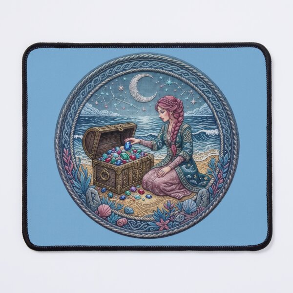 Item preview, Celtic Woman Discovering Gemstones On Beach designed and sold by Azurart2.