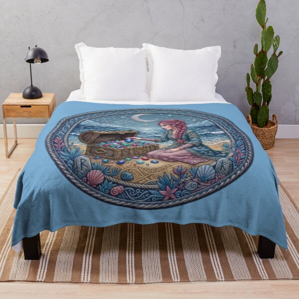 Item preview, Celtic Woman Discovering Gemstones On Beach designed and sold by Azurart2.