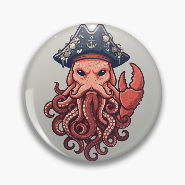 Item preview, Kraken Pirate Captain Deep Sea Monster designed and sold by KeremYurtseven.