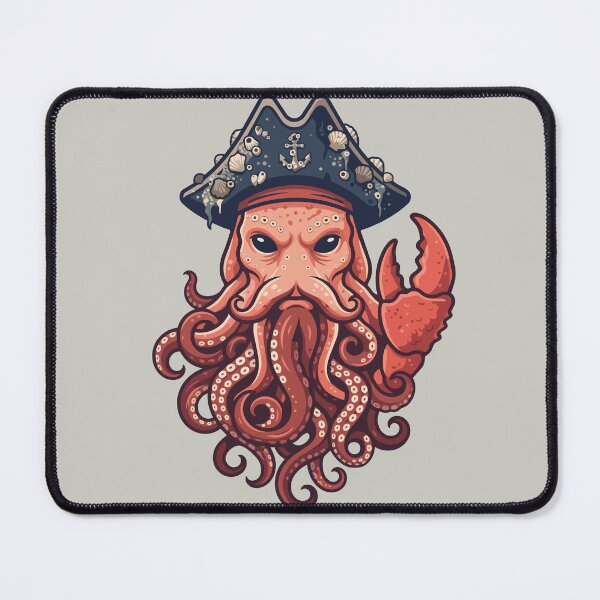 Item preview, Kraken Pirate Captain Deep Sea Monster designed and sold by KeremYurtseven.