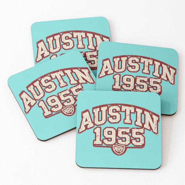 Item preview, AUSTIN 1955 Varsity Patch - Texas College Retro Design designed and sold by Normandy Road Heritage™ - Vintage Garage Art.