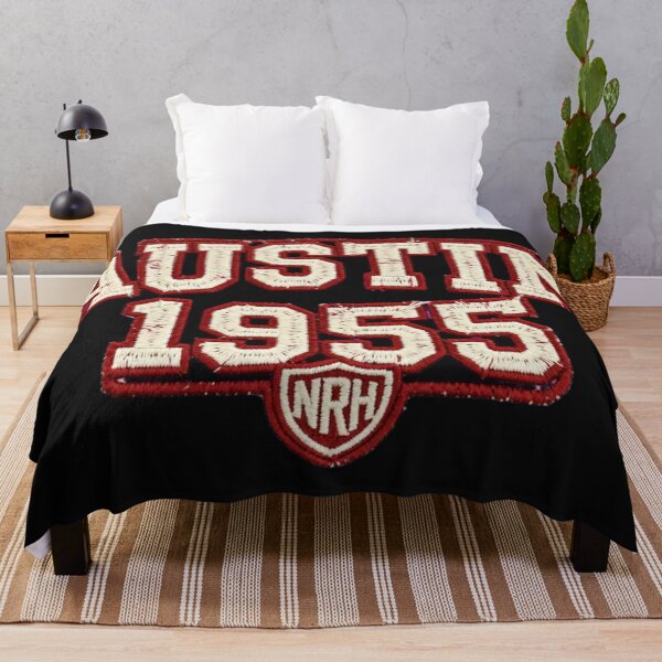 Item preview, AUSTIN 1955 Varsity Patch - Texas College Retro Design designed and sold by Normandy Road Heritage™ - Vintage Garage Art.