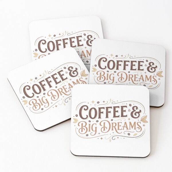 Item preview, Coffee & Big Dreams PNG, Vintage Modern Coffee Typography, Artisan Café Aesthetic Sublimation Design, Elegant Mocha and Caramel Mug Graphic designed and sold by Miming.