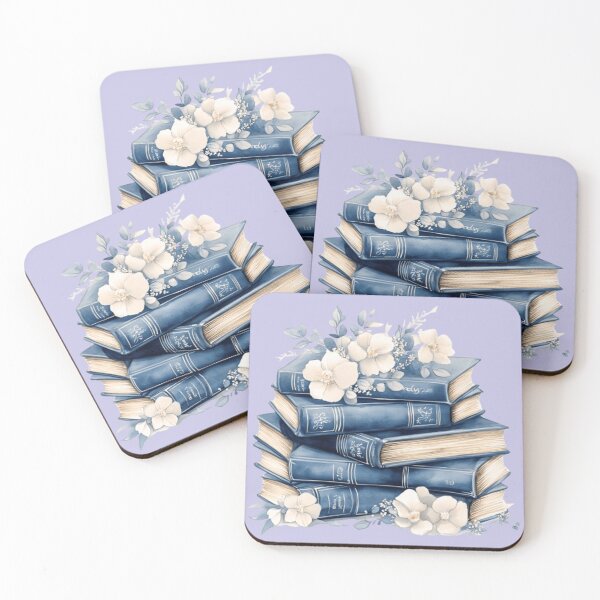 Item preview, Vintage Denim Spring Flowers and Books designed and sold by Lovemountain.