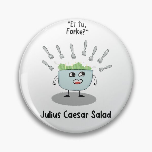 Item preview, Shakespeare Literary Pun Julius Caesar Salad Cartoon designed and sold by Renata Illustrata.