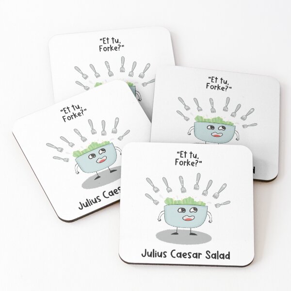 Item preview, Shakespeare Literary Pun Julius Caesar Salad Cartoon designed and sold by Renata Illustrata.