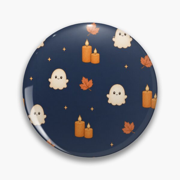 Item preview, Cute Ghost and Candle Halloween Pattern designed and sold by lita-lilith.