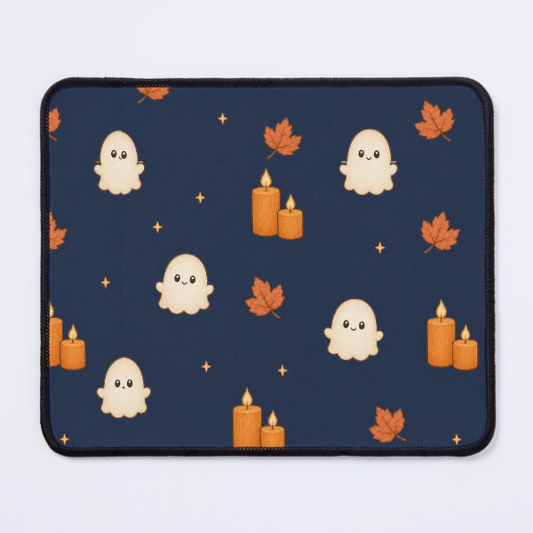 Item preview, Cute Ghost and Candle Halloween Pattern designed and sold by lita-lilith.
