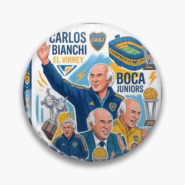 Item preview, Boca Juniors Manager Carlos Bianchi El Virrey Illustration designed and sold by ART ATTACK ZONE.