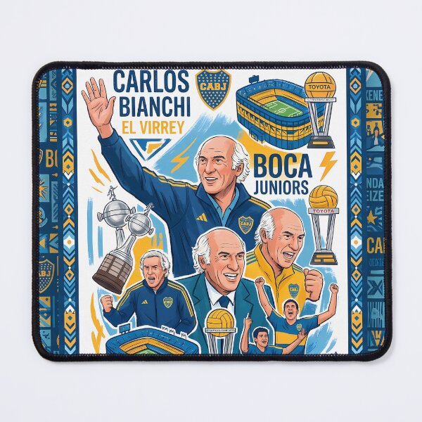 Item preview, Boca Juniors Manager Carlos Bianchi El Virrey Illustration designed and sold by ART ATTACK ZONE.