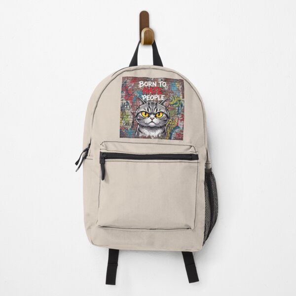 Item preview, Born to Hate People – Funny Grumpy Cat Introvert Humor 2 designed and sold by WordPlayStudio.