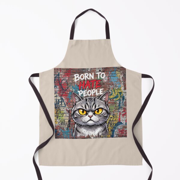 Item preview, Born to Hate People – Funny Grumpy Cat Introvert Humor 2 designed and sold by WordPlayStudio.