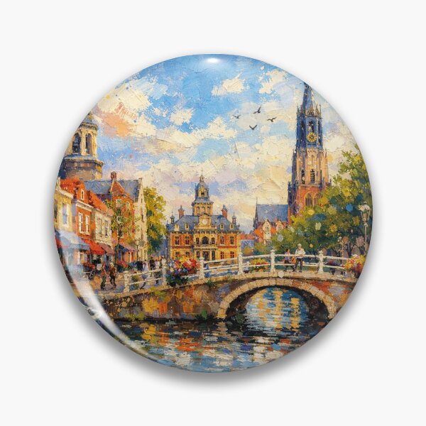 Item preview, A painting of Delft, the Netherlands – A Beautiful place in Europe. designed and sold by GalleryKauffeld.