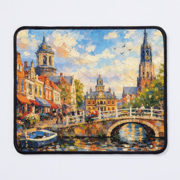 Item preview, A painting of Delft, the Netherlands – A Beautiful place in Europe. designed and sold by GalleryKauffeld.