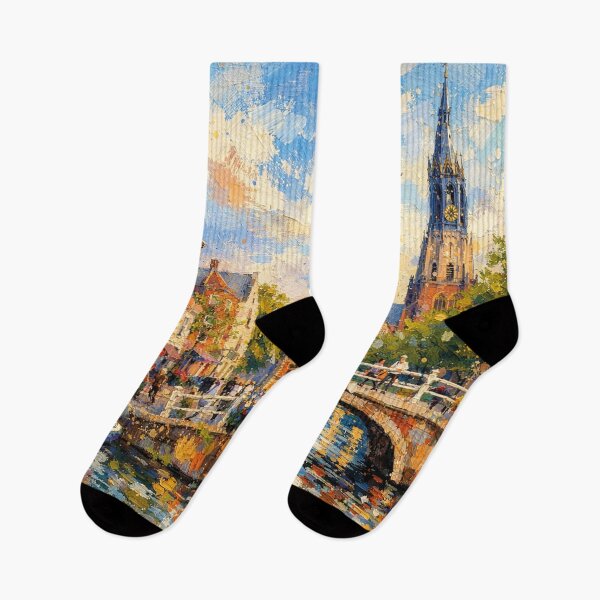 Item preview, A painting of Delft, the Netherlands – A Beautiful place in Europe. designed and sold by GalleryKauffeld.