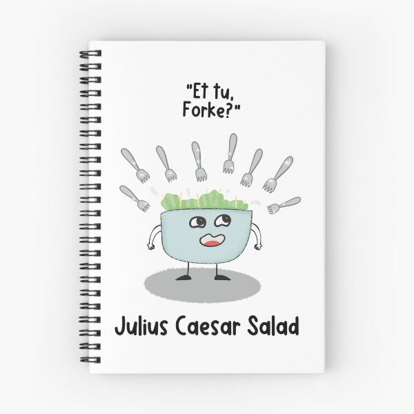 Item preview, Book Puns Shakespeare Julius Caesar Salad Cartoon designed and sold by Renata illustrata.