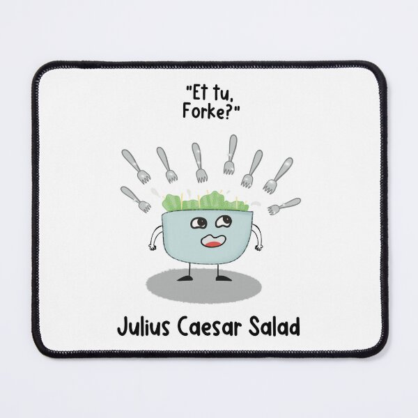 Item preview, Book Puns Shakespeare Julius Caesar Salad Cartoon designed and sold by Renata Illustrata.