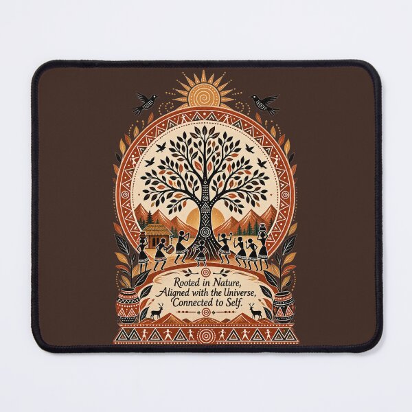 Item preview, Rooted in Nature Aligned with the Universe – Warli Tree of Life Art designed and sold by Chirayu1111.