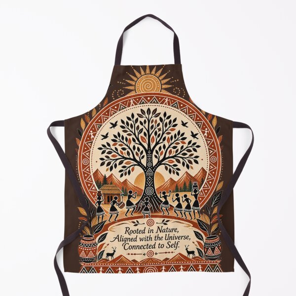 Item preview, Rooted in Nature Aligned with the Universe – Warli Tree of Life Art designed and sold by Chirayu1111.