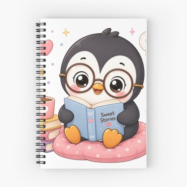 Item preview, Cute Kawaii Penguin Sticker | Penguin Reading Book | Book Lover Sticker | Cute Reading Aesthetic | Kawaii Animal Sticker designed and sold by Vegasstickers.