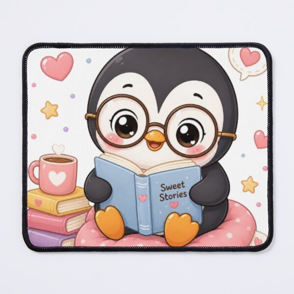 Item preview, Cute Kawaii Penguin Sticker | Penguin Reading Book | Book Lover Sticker | Cute Reading Aesthetic | Kawaii Animal Sticker designed and sold by Vegasstickers.